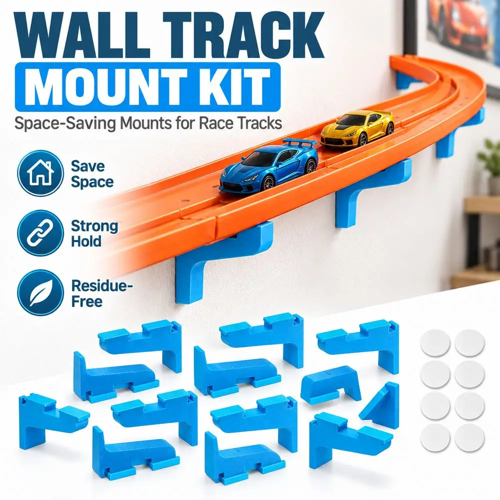 1/5PCS Plastic Track Mounting Bracket Single-Lane Compatible Double-Lane Compatible Wall Track Bracket Double-Sided Tape