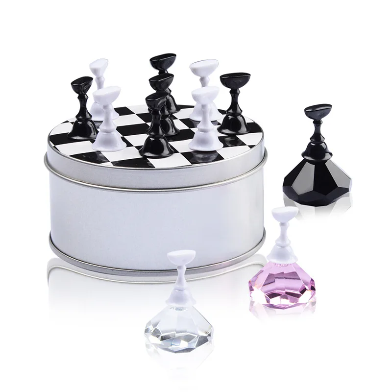 

Sdotter Manicure chessboard plate holder crystal gem base exercise stand Lotus seat manicure chessboard