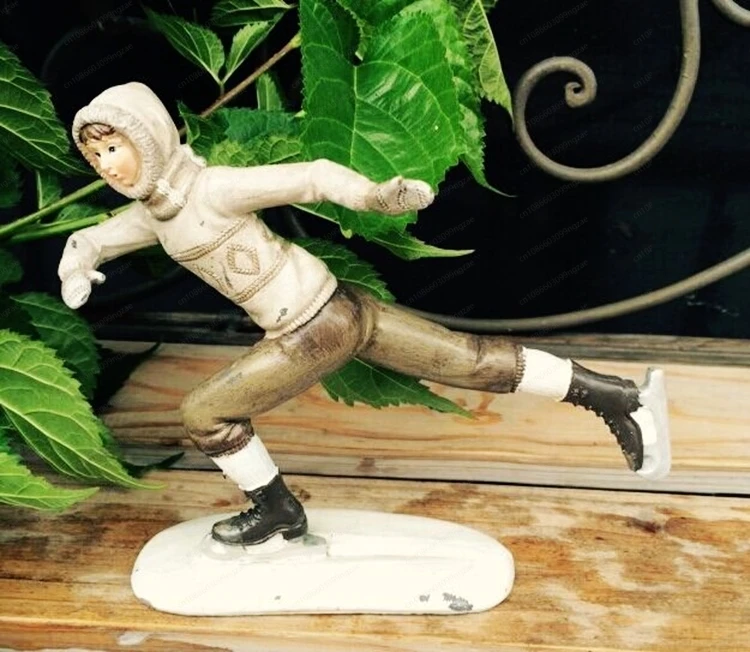 

Американский стиль кантри, ретро, старая смола, катание на лыжах, катание на коньках, моделирование персонажа, украшение