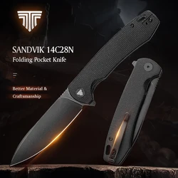 TRIVISA Folding Pocket Knife for Men，Sharp EDC Camping Knife With Clip，3.74