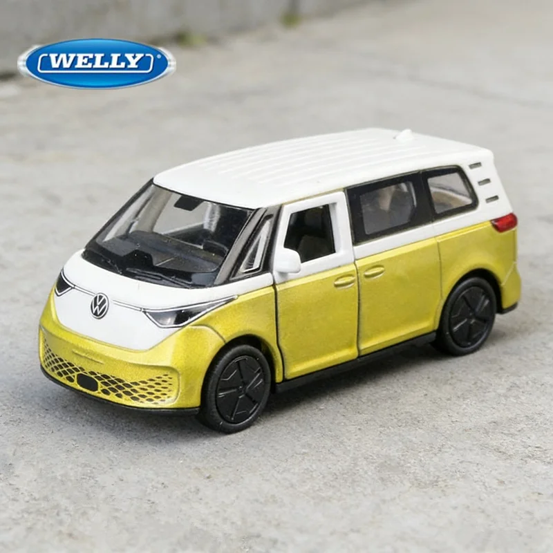 

Модель автомобиля Welly 1:36 Volkswagen ID BUZZ, литая металлическая модель автобуса, коллекционная имитационная модель транспортного средства, игрушка для детей, подарок