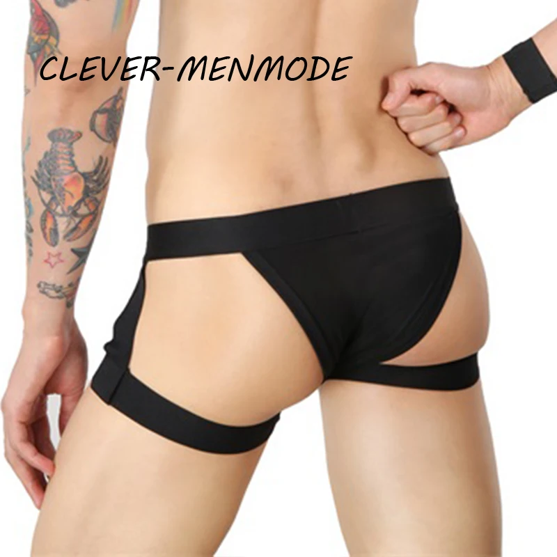 CLEVER-MENMODE Sexy Strap Underwear Briefs Men's Sexy Comf Bikini Thigh Suspender Trunk Shorts Underwear Underpants