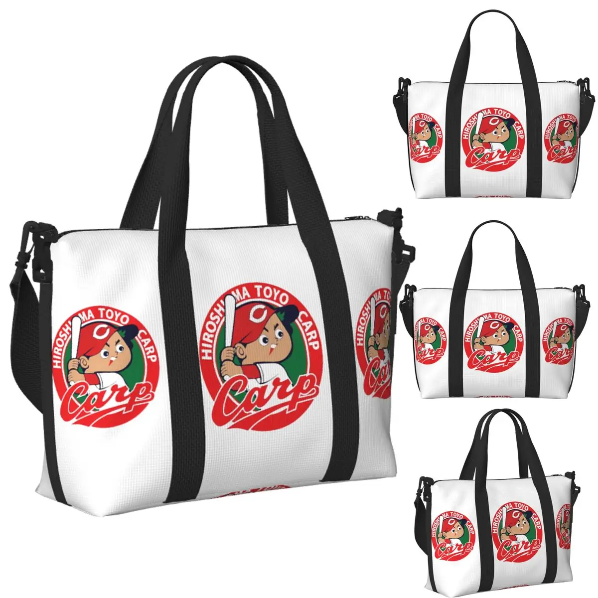 

Пляжная дорожная сумка Hiroshima Toyo Carp на заказ, большая вместительная сумка-тоут для спортзала, спортивная женская дорожная сумка для покупок