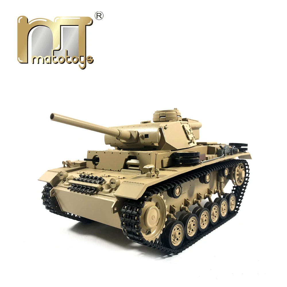 

MATO 1:16 Полный цельнометаллический танк Немецкий танк Panzer III 2,4G RC Модель танка КОМПЛЕКТ Страйкбол Пустынный Желтый Статическая версия