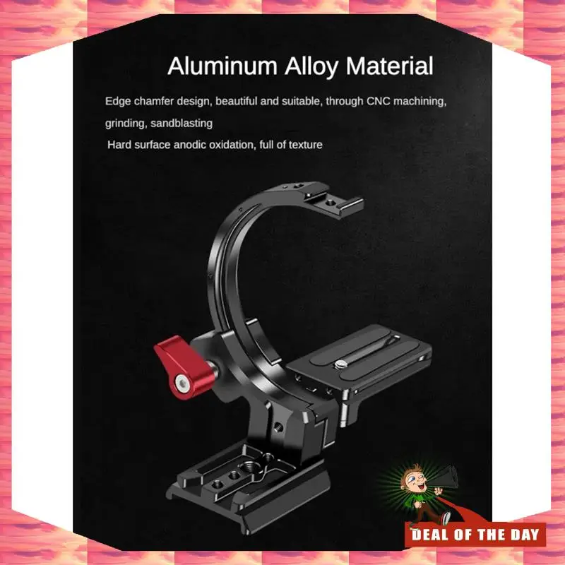 

24-Hour Delivery Black Lens Support Bracket Semi-Circular Ring Horizontal Vertical For DSLR Camera Video Holder Cold Shoe Camera