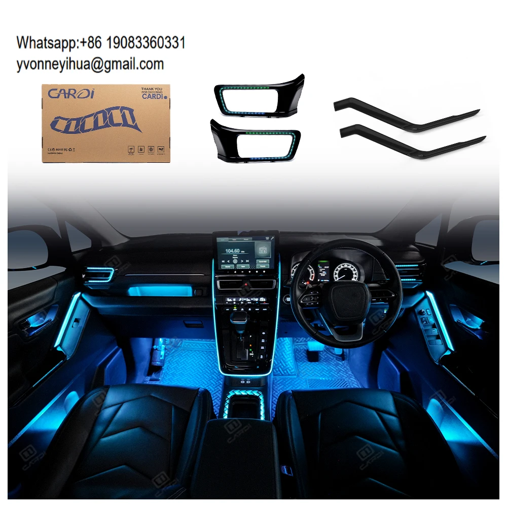 

'CARDI' OEM&ODM D6 19 In 1 Ambient Lighting System For Toyota Innova Hycross Voice Control App Control Interior Upgrade