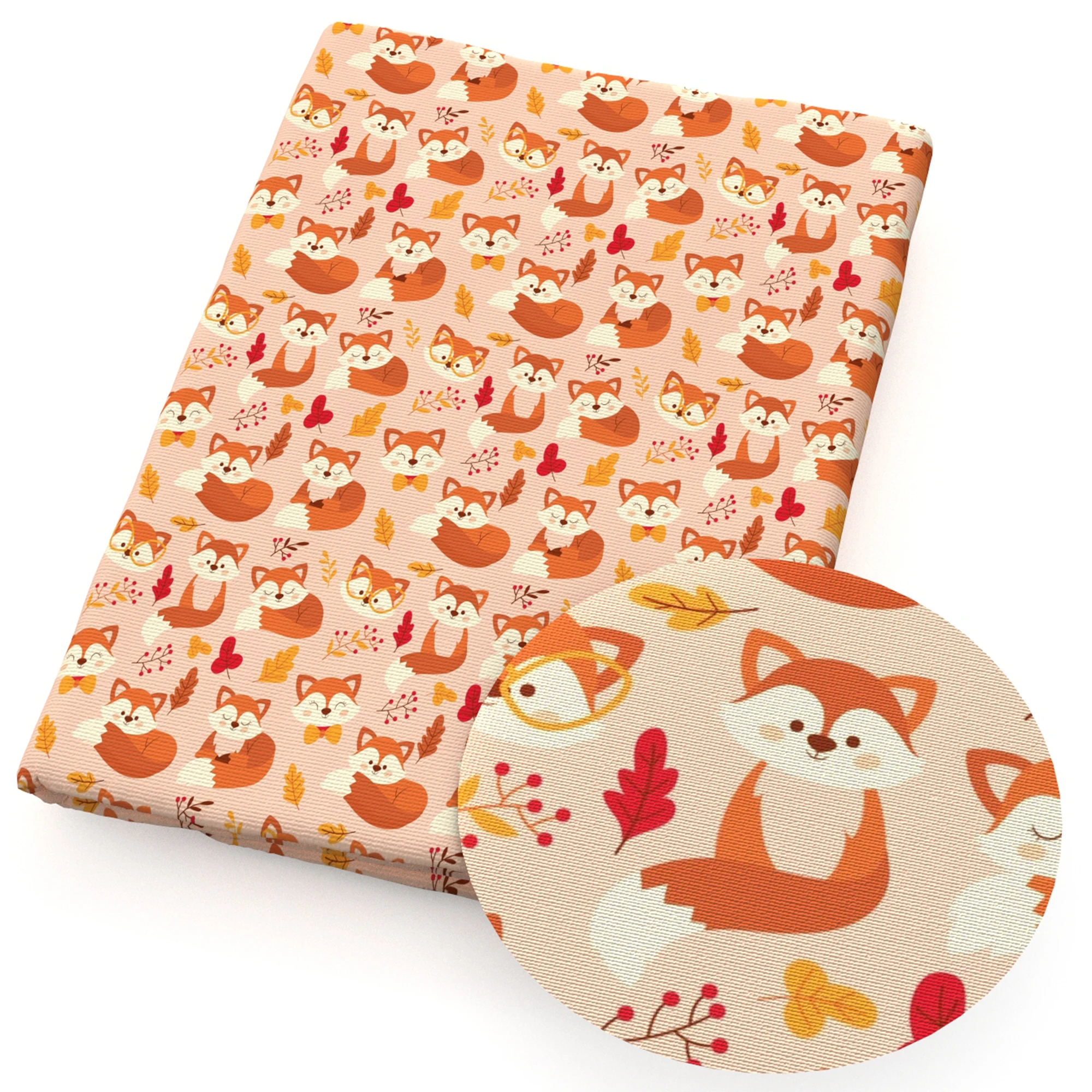 Fox Animal 50*145cm Polyester Cotton Fabric Sewing Quilting Fabric Needlework Material DIY Cloth Dress Handmade Accessories