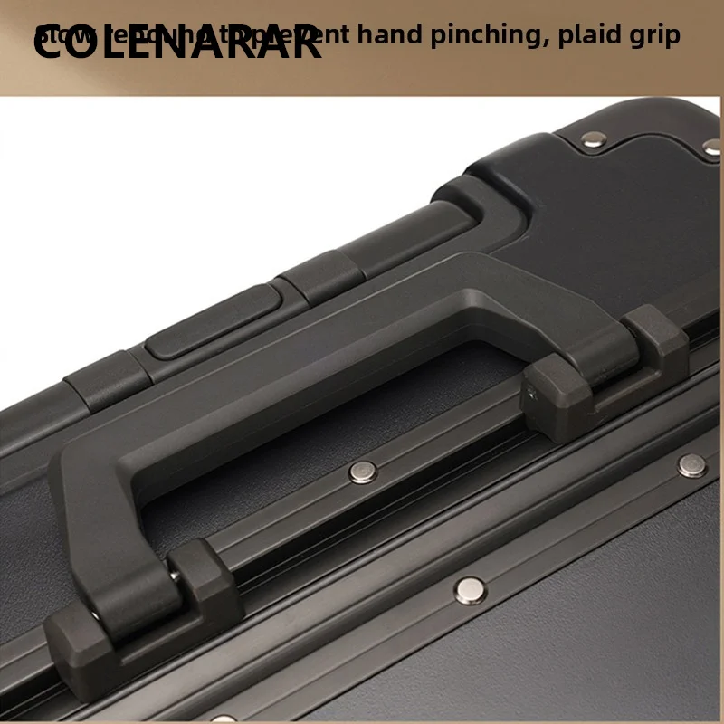 COLENARA حقيبة الألومنيوم الإطار الصعود صندوق 20 بوصة الصعود صندوق 22 "24" 26 "28" 30 "سعة كبيرة PC حقيبة تروللي بعجلات المقصورة الأمتعة