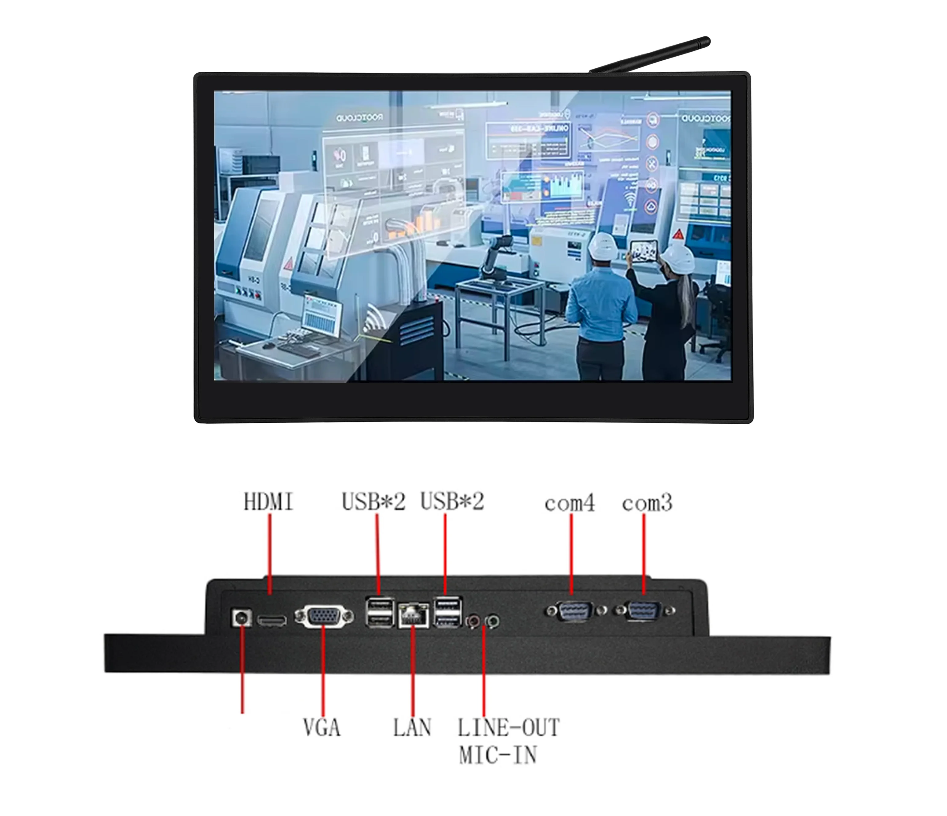 

15.6 Inch Wall Mount Windows Industrial Tablet Capacitive Touch Screen Intel PC Monitor AIO Kitch Display Advertising Player