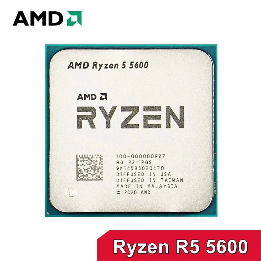 AMD Ryzen 5 5600 R5 5600 3.5 جيجا هرتز 6-Core 12-Thread CPU 7NM L3=32M مقبس AM4 جديد ولكن بدون مبرد #1