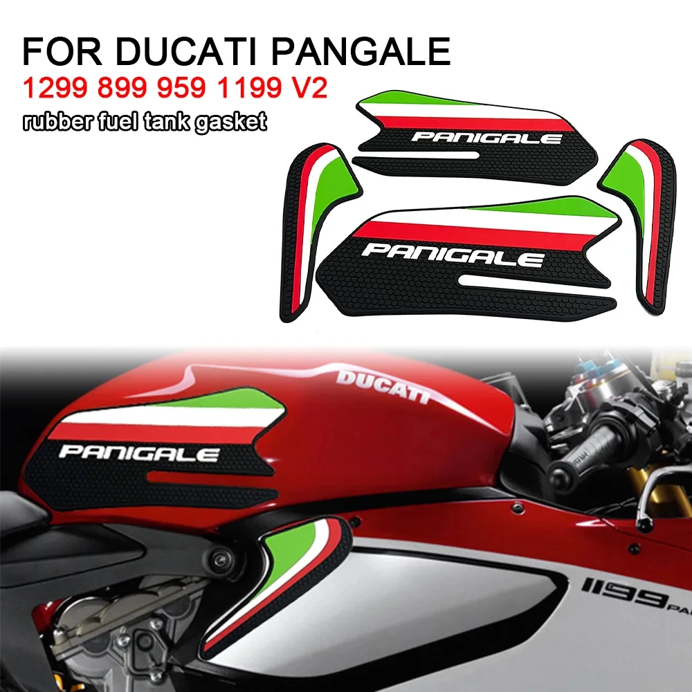 

FOR Ducati PANGALE 1299 899 959 1199 v2 Motorcycle New Rubber Fuel Tank Pad Side Anti slip Sticker Decorative protective pad