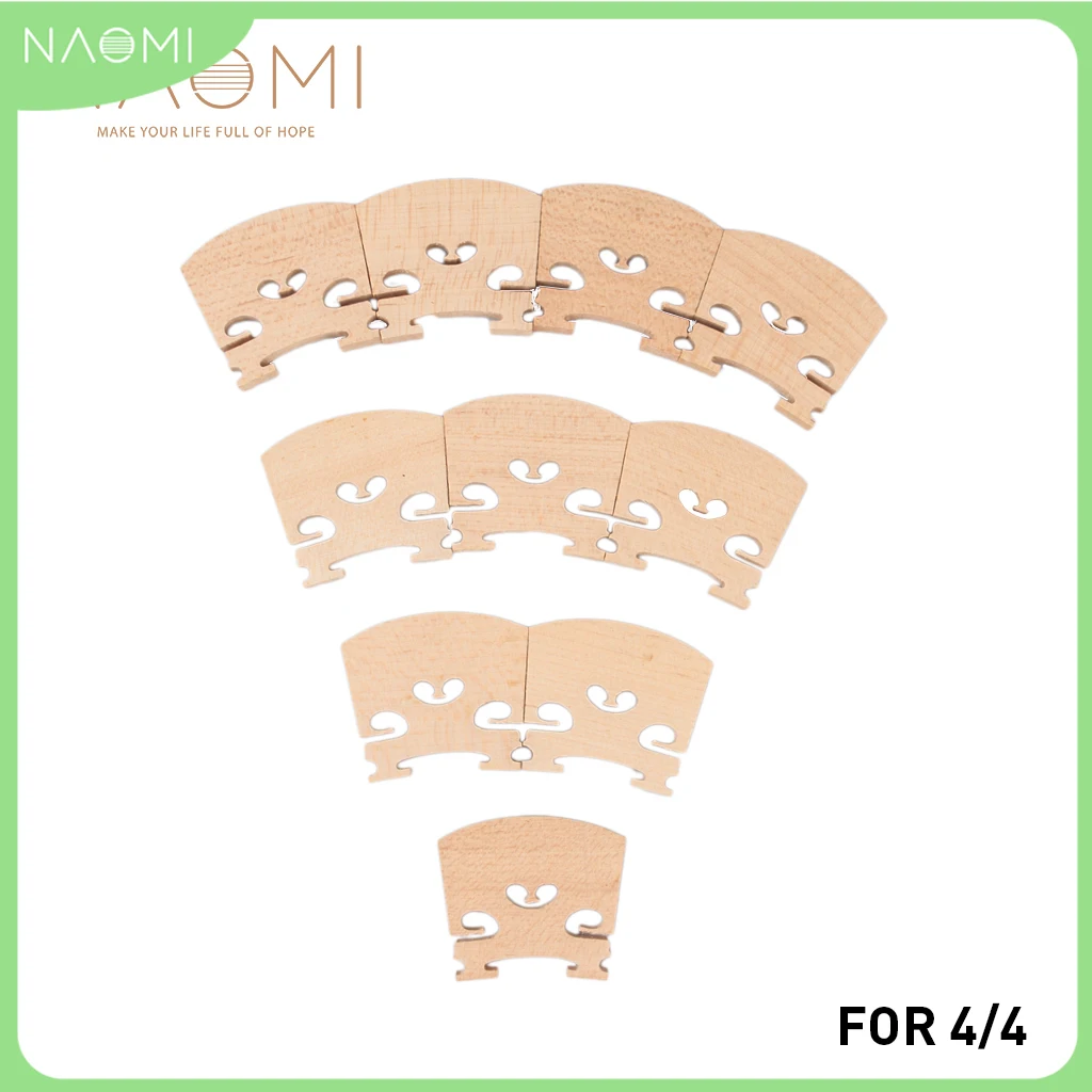 

NAOMI 4/4 Violin Bridge 10PCS Violin Bridge For 4/4 Violin Maple Wood Bridge Violin Parts Accessories New Set