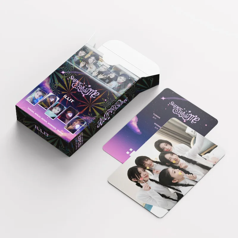 92A Girlgroup ILLIT Total Chain Neues Album BOMB Doppelseitige Promi-Fotokarten-Aufkleber Lomo-Karte – Detail 32