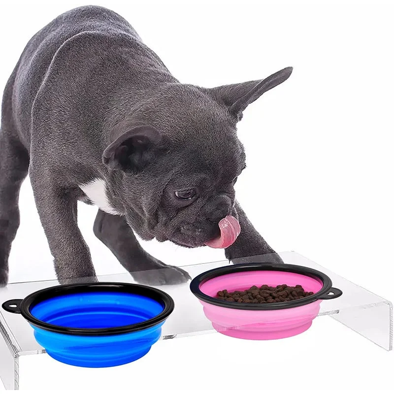 Robuste, tragbare Futter- und Wasserschale aus TPR für Katzen und Hunde, zusammenklappbare Silikon-Reiseschale für den Außenbereich. – Detail 5
