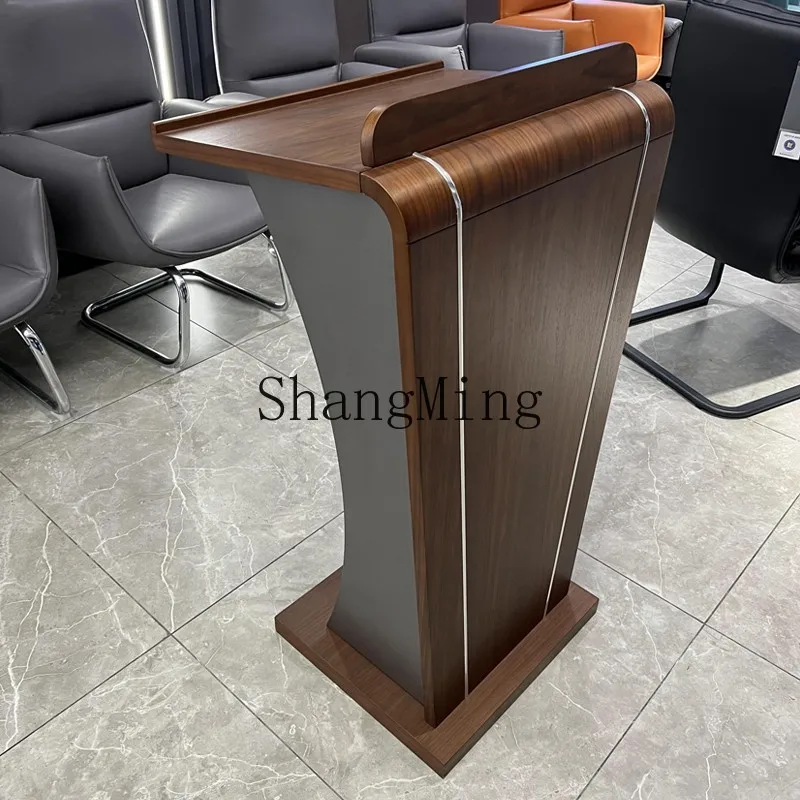 

HJ new simple welcome podium Solid wood speech Simple modern conference room Teacher's podium