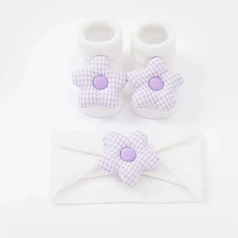 Baby Flower Socks + Hairband Set