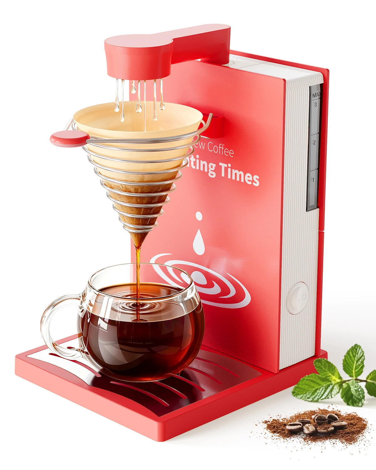 Portable Electric Pour Over Coffee Maker Automatic Drip Coffee Machine Book Style Home Office Hand Brew Coffee Brewer