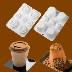 Coffee Cup Shaped Combination Silicone Chocolate Mousse Cake Mold Mug Design Silicone Mould Kitchen Bakeware Dessert Baking Tool