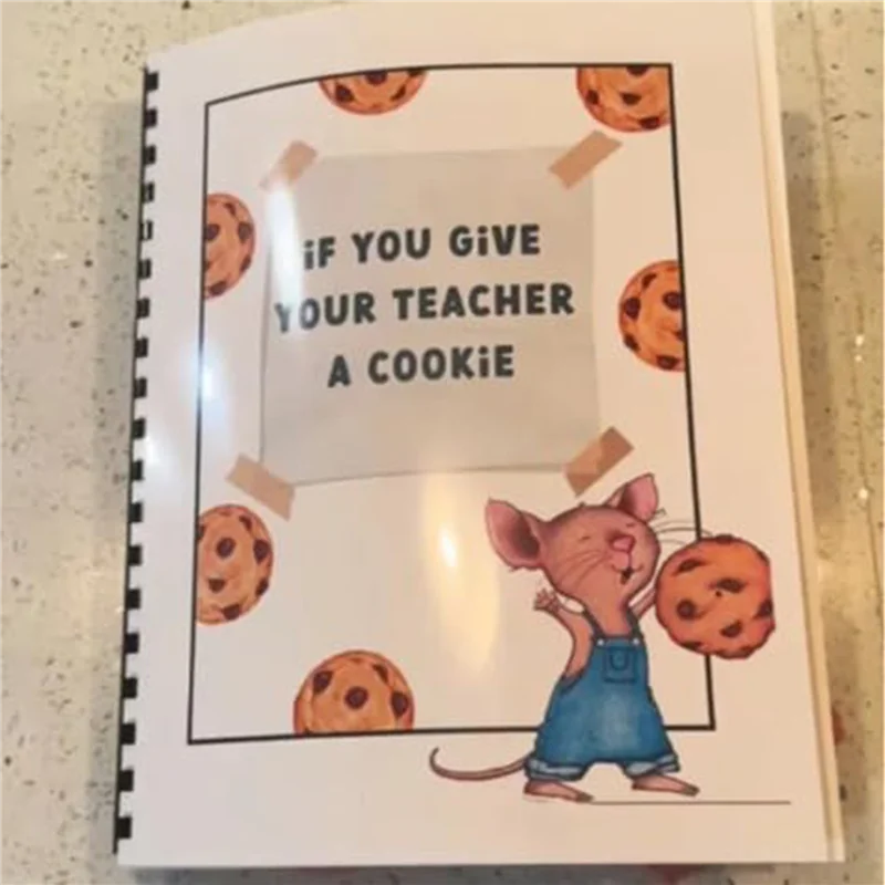 

ABJI-If You Give Your Teacher A Cookie, Teacher Appreciation Gift Book, Creativeand Thoughtful Gift For Teacher, Gift 6Pcs