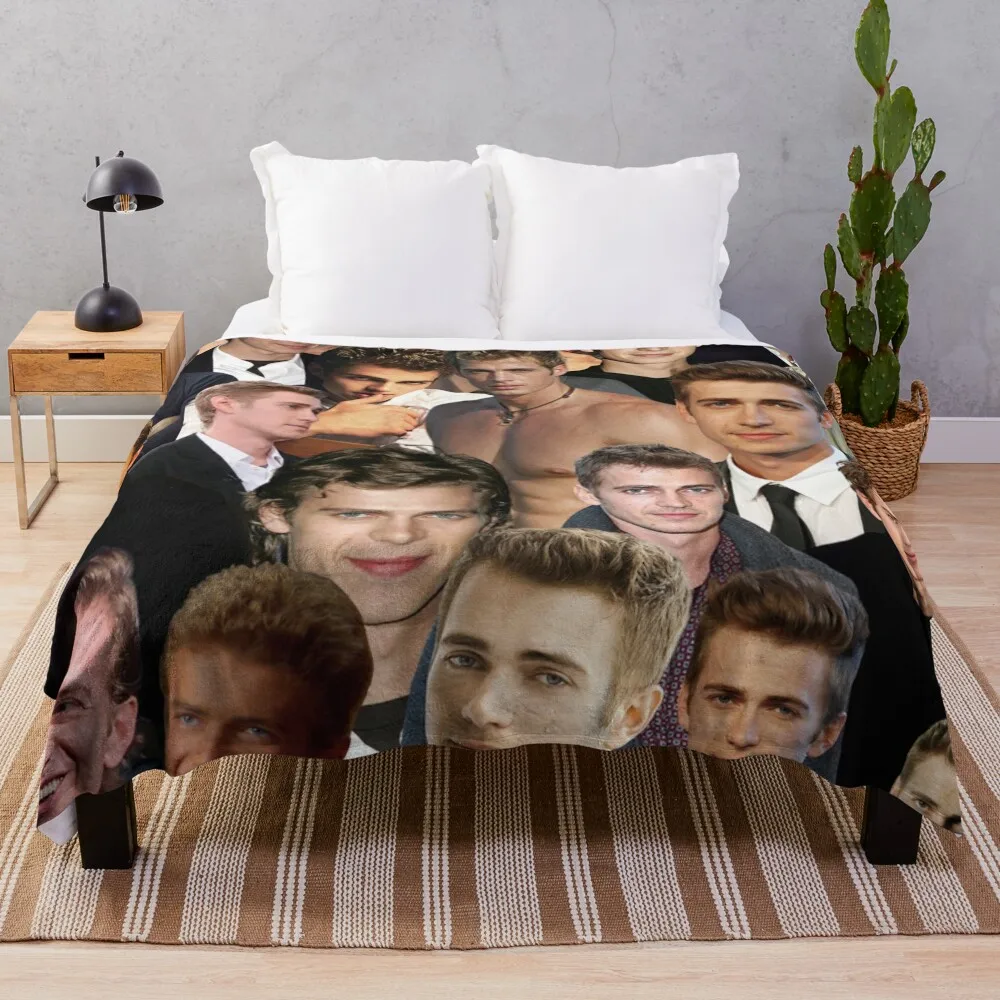 

hayden christensen high quality photo collage Throw Blanket Multi-Purpose Bed covers