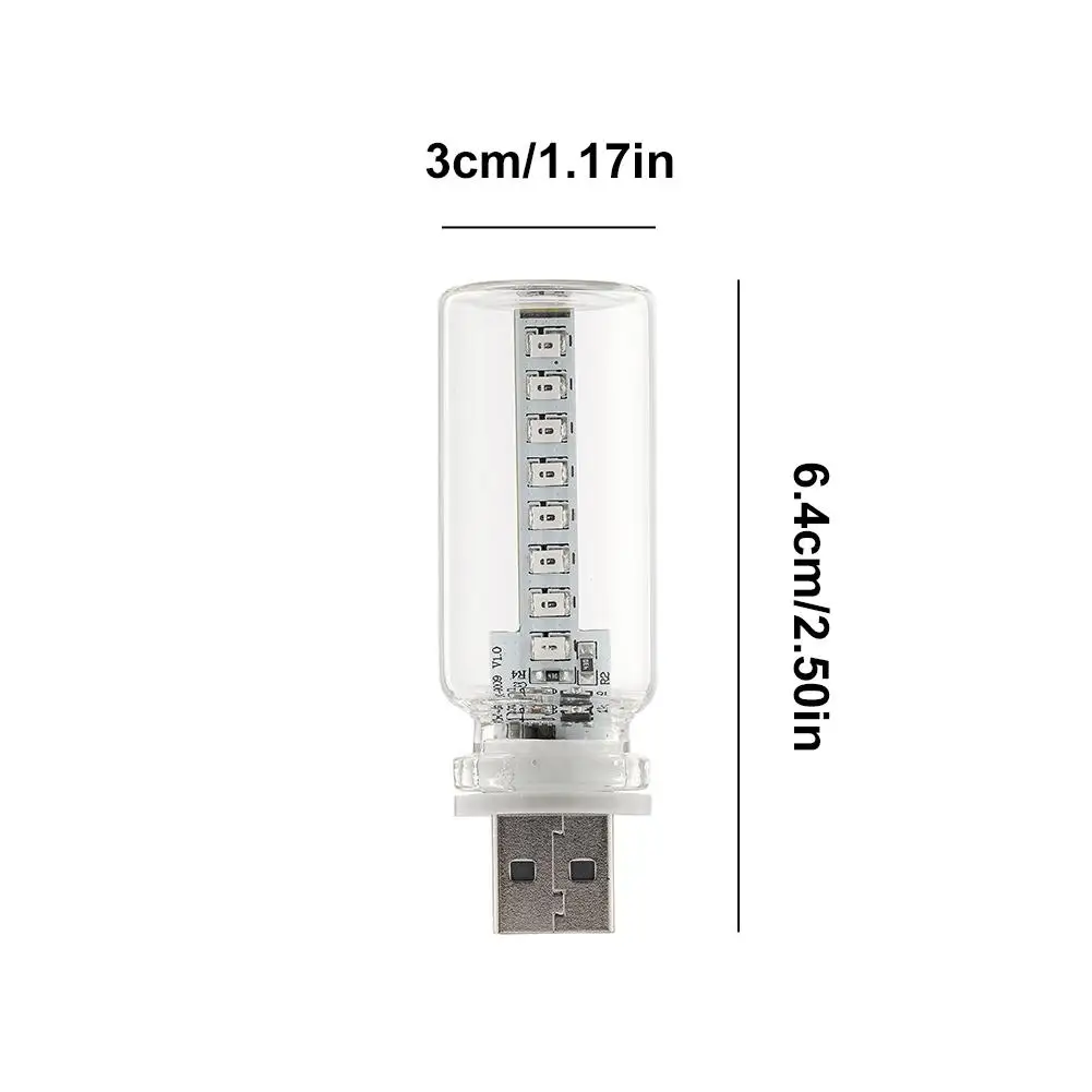 USB LED Car Interior Atmosphere Light Portable Ambient Light  Plug-in USB Touch Control Light For Car Party Holiday Decoration