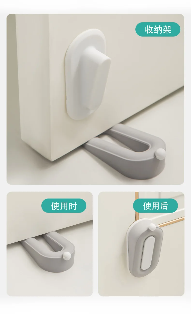 Silikon-Türstopper: Individueller, weicher Gummi-Türstopper für den täglichen Gebrauch, kreativer PVC-Türstopper, Anti-Stoß-Türstopper – Detail 5