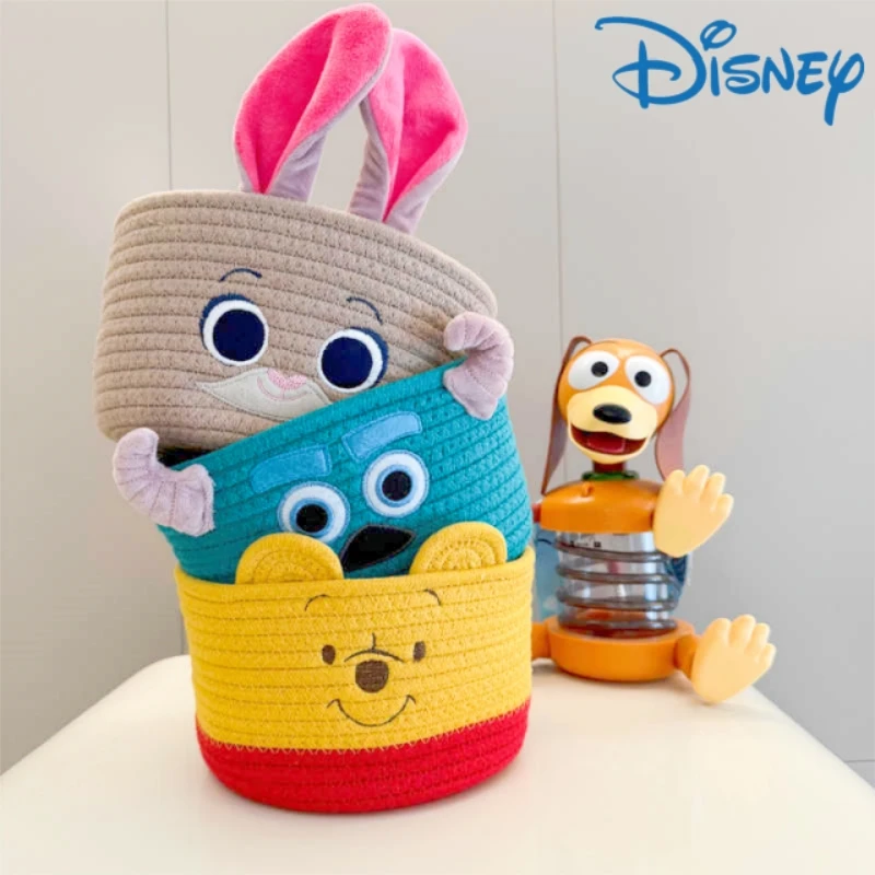 

Disney Stitch Lotso Large Capacity Storage Basket Cute Anime Cartoon Multi Functional Portable Storage Bag Storage Box Toy Gifts