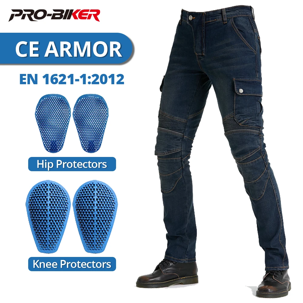 

Motorcycle Pants With CE Protective Pads Four Seasons Outdoor Motorbike Riding Pants Anti-Fall Motocross Pants Wear-Resistant