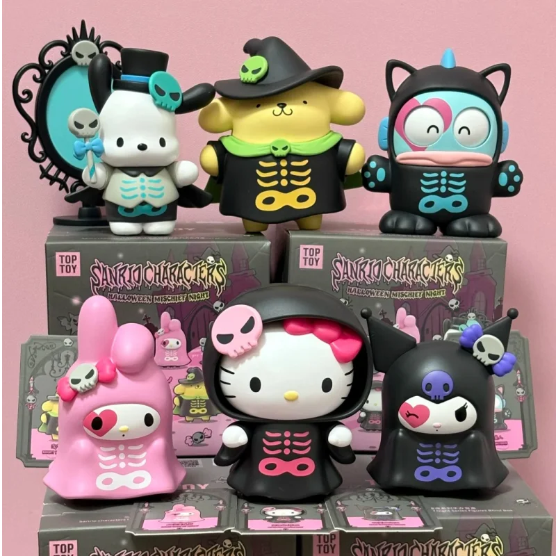 Image of Auf Lager: Original TOPTOY Sanrio Halloween Mischief Night Serie Blindbox-Figuren, Desktop-Ornament-Sammlung, Überraschungsgeschenke, Spielzeug