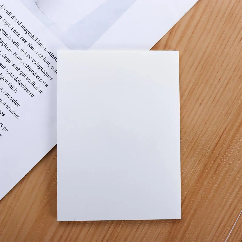 Simple Notepad Office School Supplies Self Adhesive Transparent Sticky Notes PET Memo Pad Planner Sticker Daily To Do List