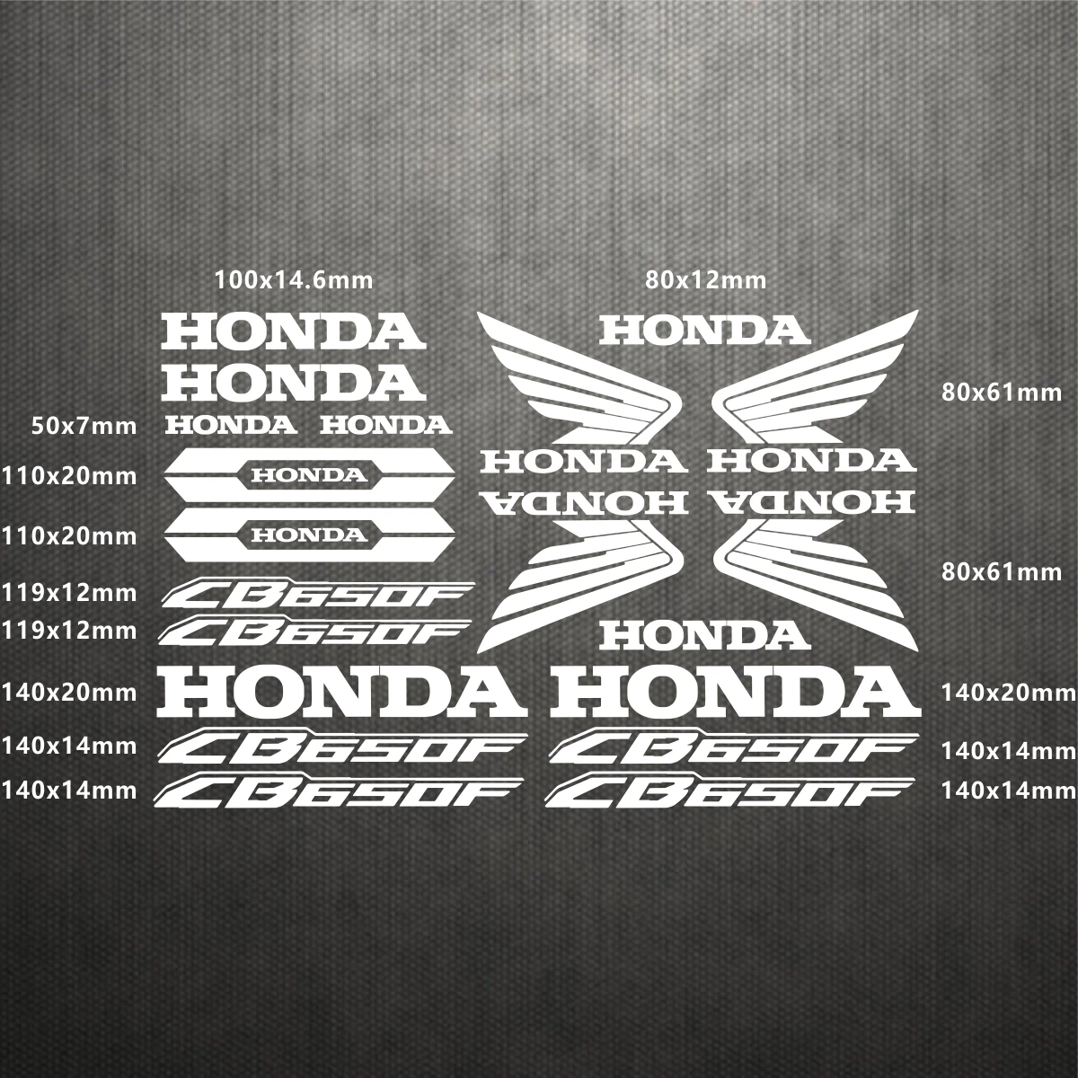 Honda Motorcycle Stickers Cb 650f Logo Decal Waterproof