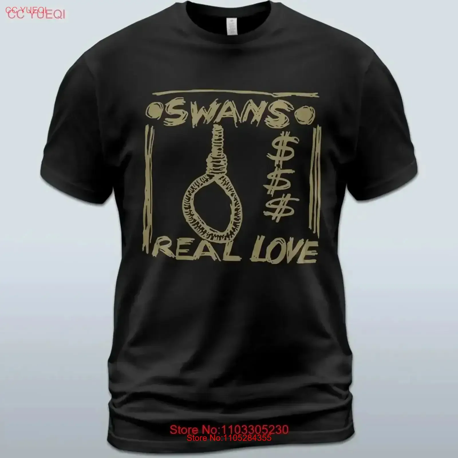 Cotton T Shirt Swans Real Love Album Michael Gira Christopher Pravdica vintage Washed Versatile designer clothes  vintage