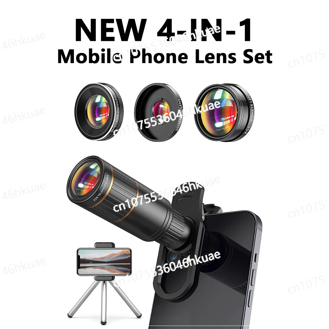 

High Definition 4-in-1 Mobile Phone Lens Set Telephoto Wide Angle Macro Fisheye