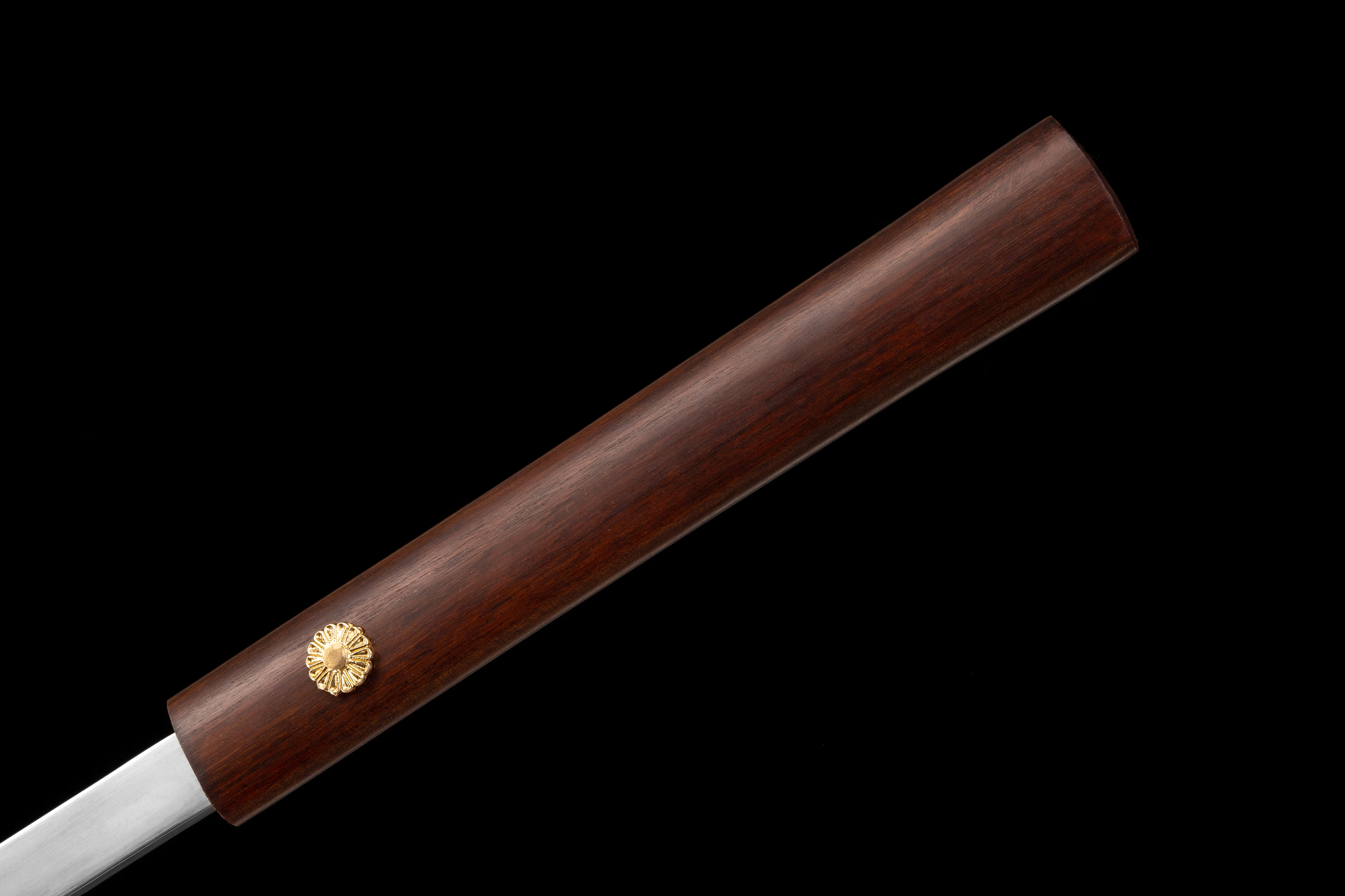 Full tang Dragon and Phoenix Rosewood walking stick sword Genuine steel blade Katana martial arts ninja outdoor sports Not sharp view 5