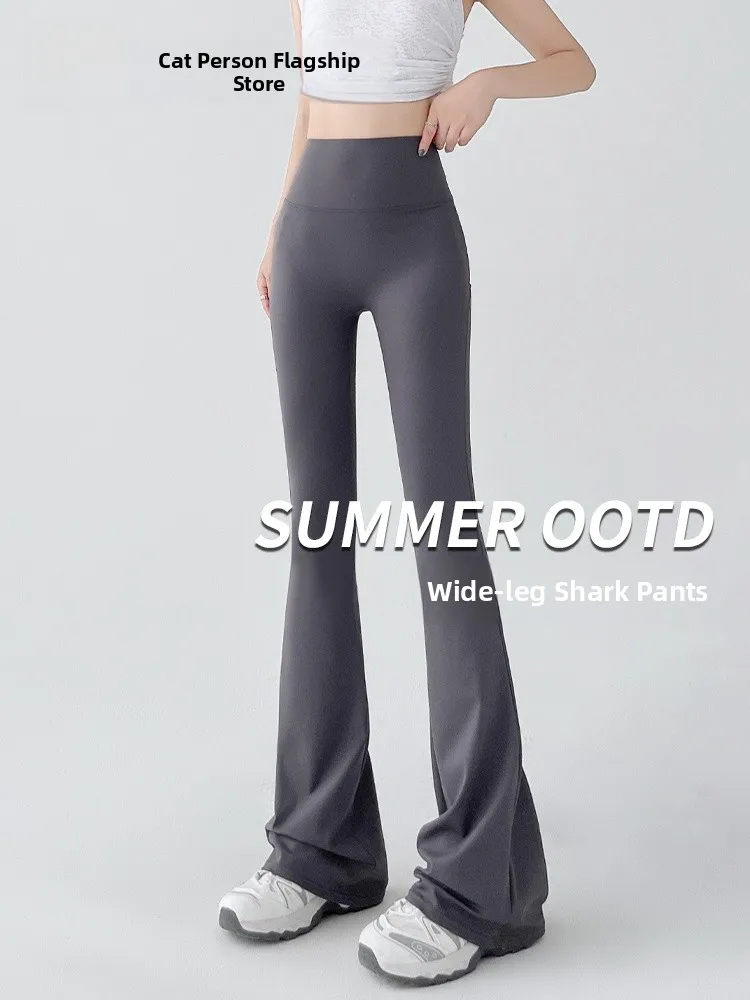 Pantalon de Yoga en peau d'arche taille haute pour femmes, Leggings fins d'été, pantalon de Fitn, Micro évasé, Bot, pantalon Long décontracté