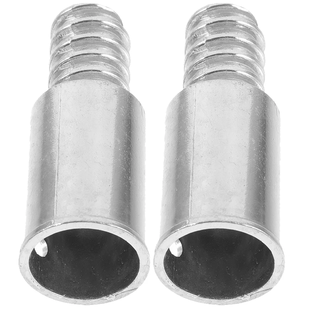 2 Pcs Broom Handle Threaded End Connector Push Mop Heads Extension Pole Adapter Tip Replacement Tips For Metal Poles Telescopic