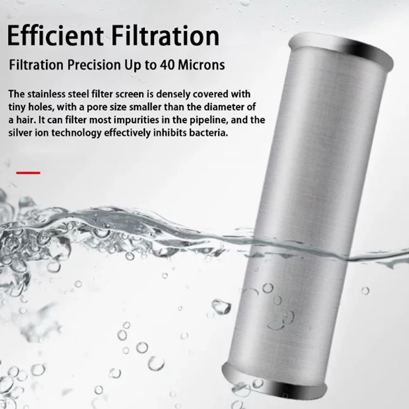 

Pre-filter Household Well Water Whole House Household Water Purifier 304 Stainless Steel High Flow Backwashing Water Filter