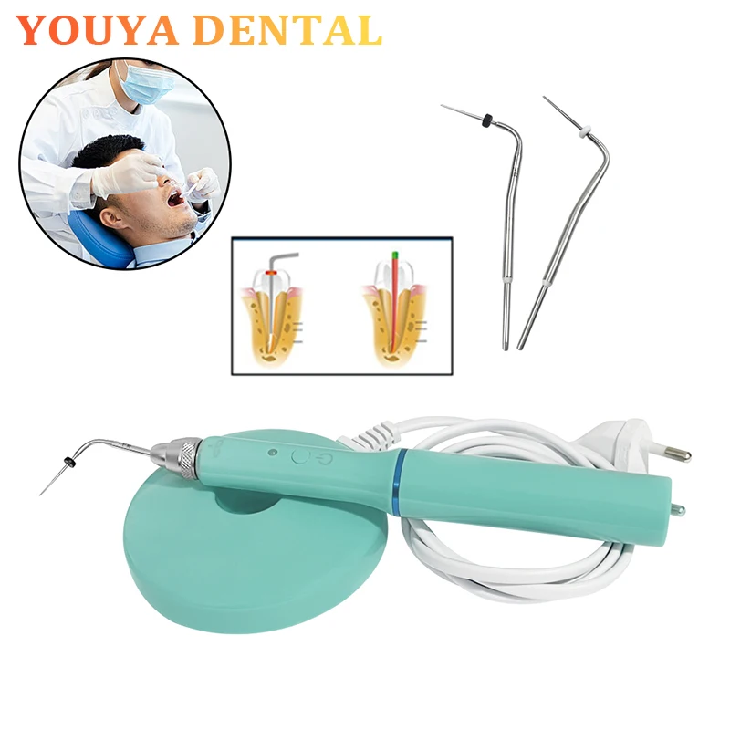 1set Dental Slot Filling System Root Tube Clamp Hot Melt Filling Gun with 2 Sharp Points for Rapid Heating Root Tube Tools