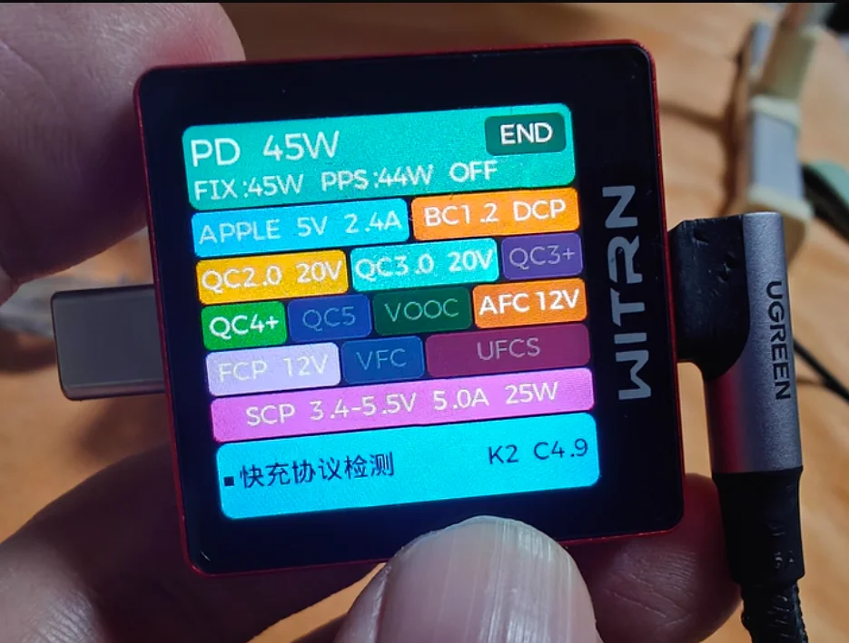 New Red Version WITRN K2 INA237 48V Voltage and Current Meter USB Tester PD3.1 Fast Charging Protocol Detection Decoy 28VEPR