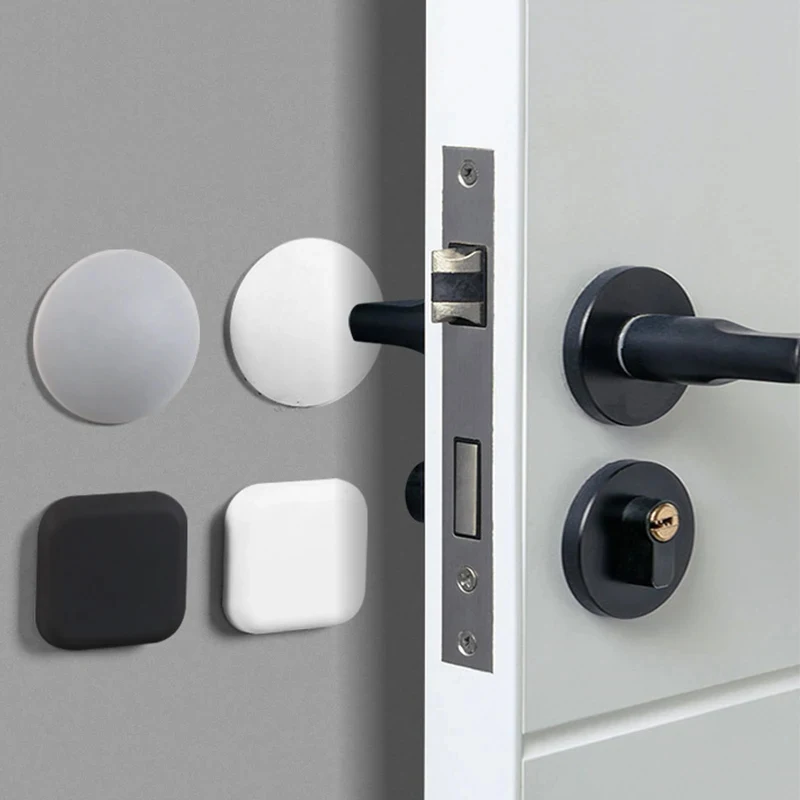 1-2pcs Silicone Door Stopper Handle Bumpers Self Adhesive Mute Anti-Shock Protection Porte Pad Home Improvement Wall Protector