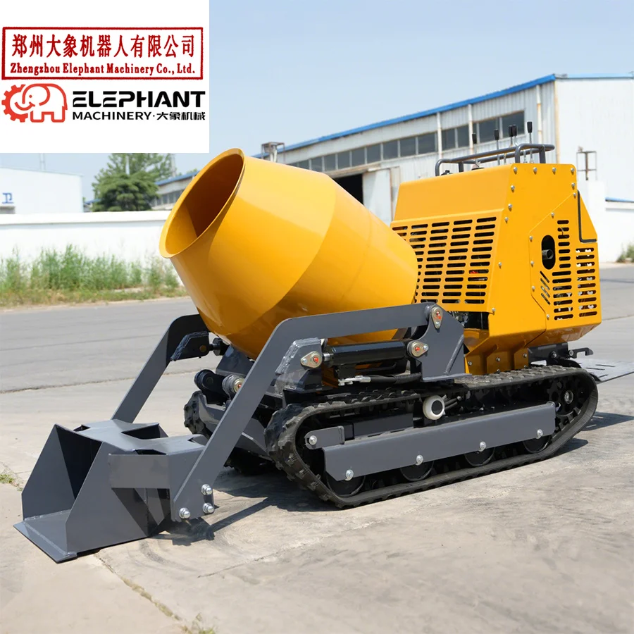 Customized New Durable Diesel Engine Crawler Concrete Mixer Self Loading Transit Small Concrete Mixer Dumper Building Sites Conc