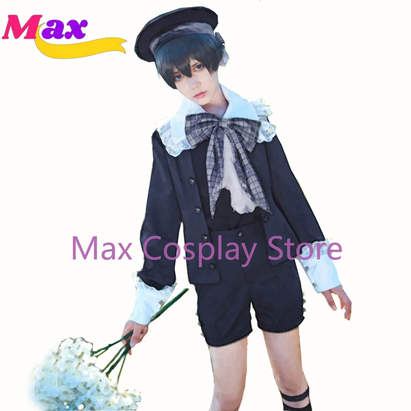 

Max Cos Ciel Phantomhive Twins Childhood Cosplay Cotume Kuroshitsuji Party Cosplay Customized size