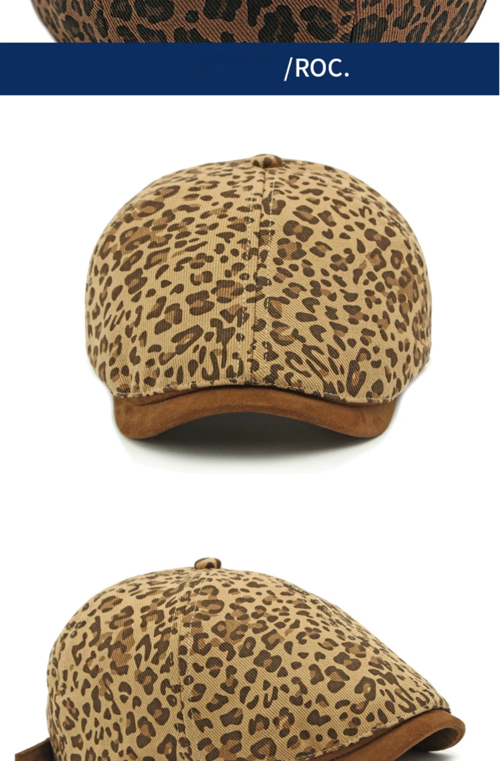 HT4791 Berets Frühling Herbst Hut Männer Frauen Leopard Achteckige Flache Kappe Künstler Maler Baskenmütze Hut Männlich Weiblich Einstellbare Baskenmütze Kappe – Detail 6