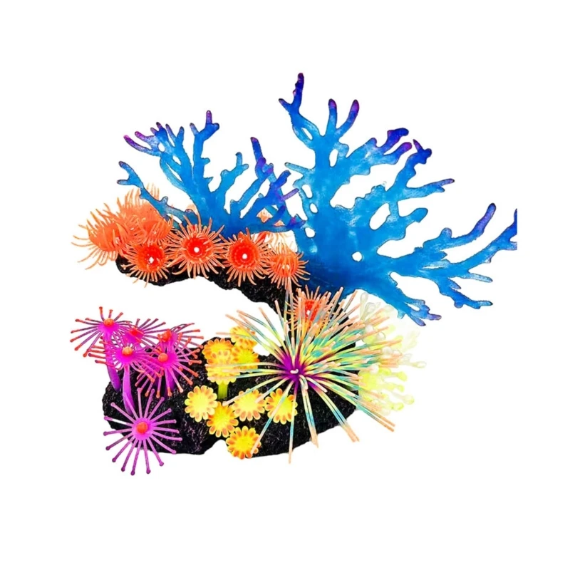 Life Like Corals Seaweed Aquariums Decoration Fishtanks Underwater Ornament Landscaping Coral Safety Decors for Fishtanks