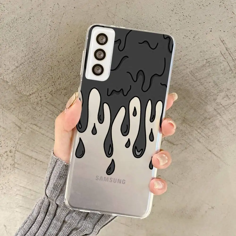 Casing Ponsel Seni Grafiti Cat Menyenangkan untuk Samsung Galaxy S 20 30 21 22 23 24 A 30 50 31 32 51 70 71 72 73 ULTRA Plus Lite Clear Case