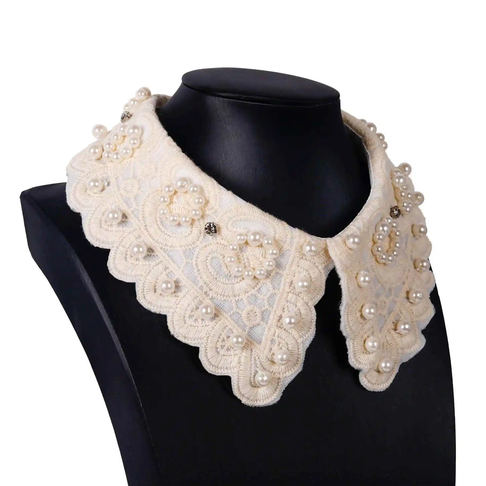retro-dark-style-beaded-shirt-collar-fake-collar-handmade-all-match-autumn-winter-trendy-clothing-collar-finished-product