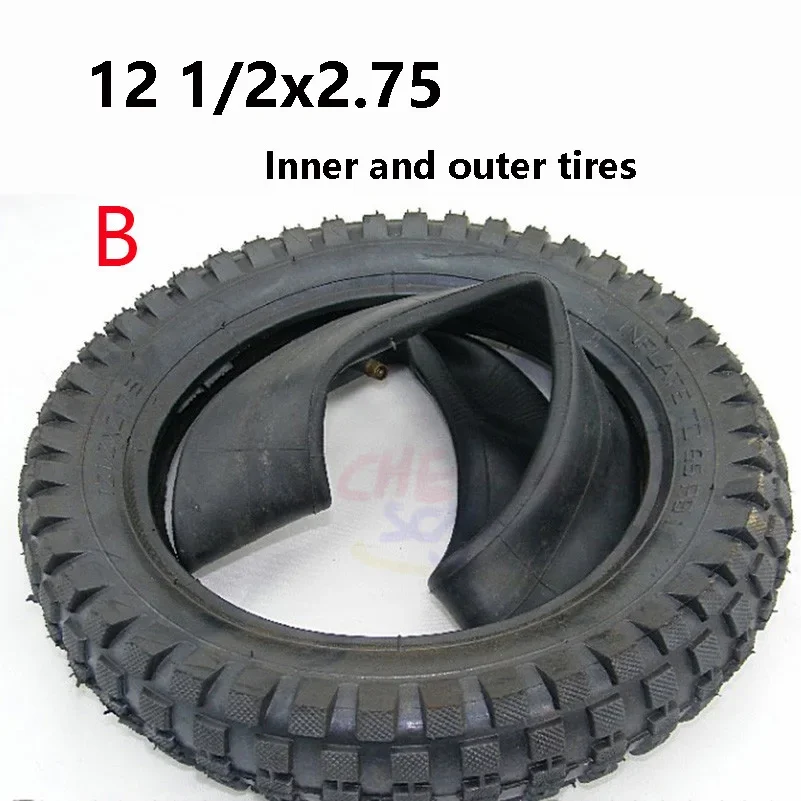 12.5x2.75 Tire 12 1/2x2.75 Pneumatic Tire Inner Tube for MX350 MX400 Scooter 49cc Motorcycle Mini Dirt Bike Tire