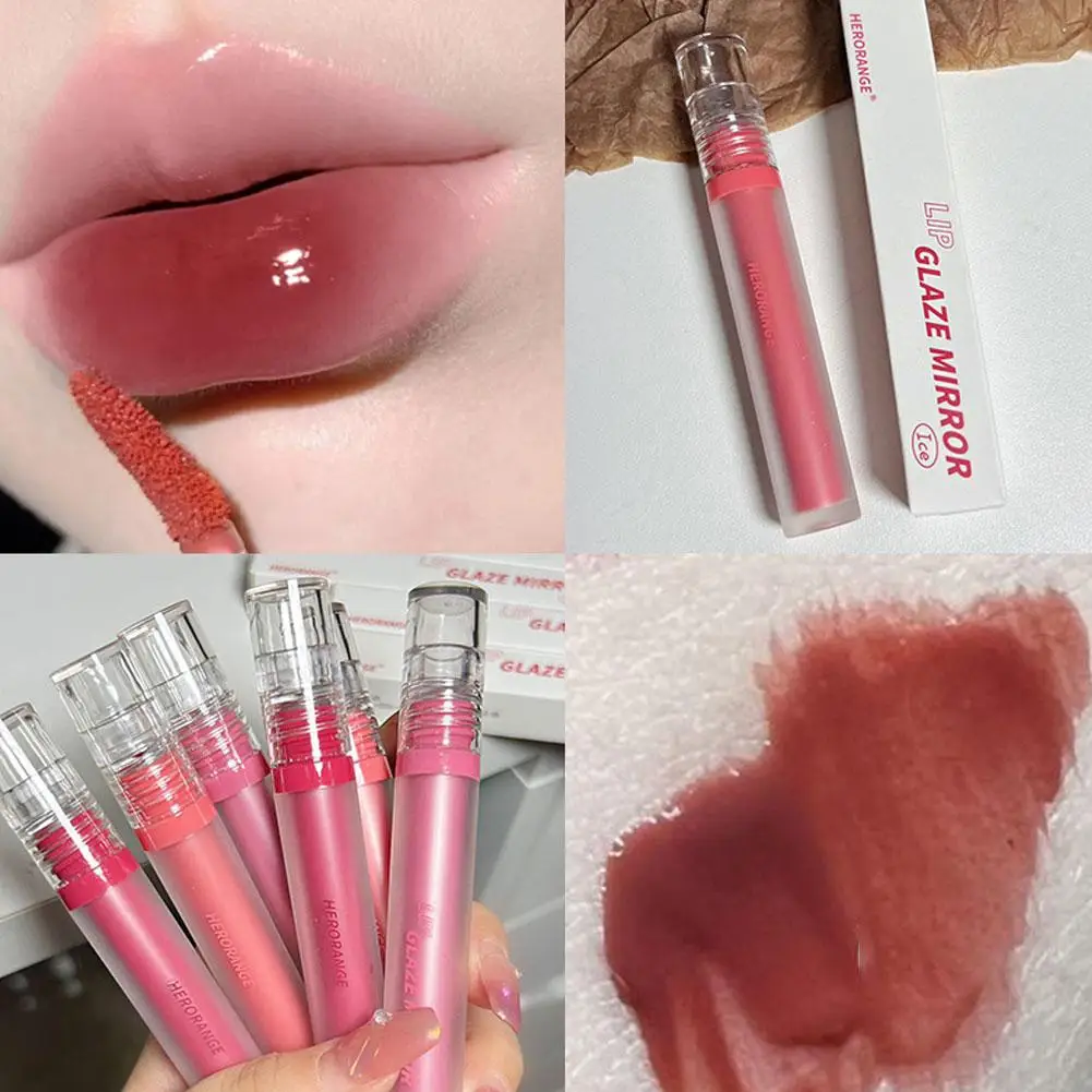 Lip Glaze Mirror Water Lip Gloss Moisture Lipstick Lips Tea 6 Makeup Milk Lip Cosmetics Tint Colors Lipgloss Red Watery O1m9