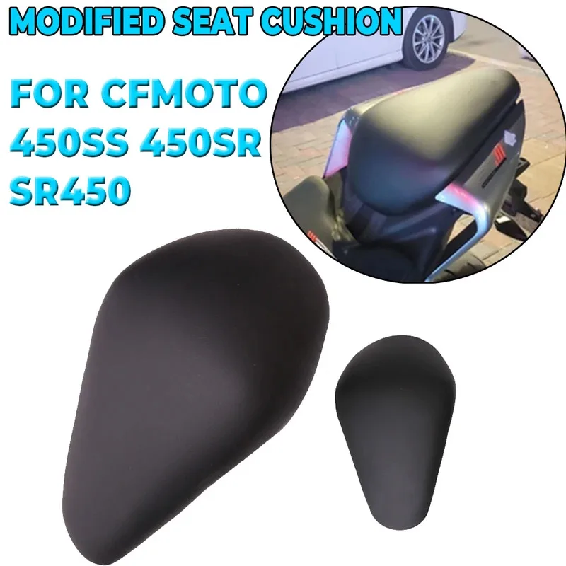 

Для CFMOTO 450SS 450SR 450NK 2022 2023 2024 мотоциклетная подушка на заднее сиденье пассажира, модифицированная с мягким задним обтекателем, задняя горбная накладка