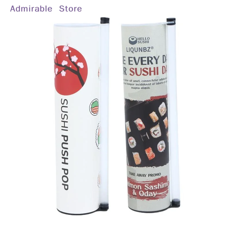 wSushi Push Maker Food Grade Sushi Paper Tube Mold Easy Operate DIY Sushi Roller for Beginner Home Party Sushi Prep